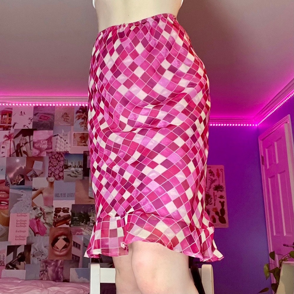 Vintage 90s Lapis Pink Maxi Skirt